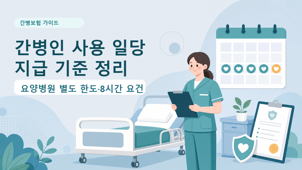 간병인 사용 일당 특약 지급 기준 요약